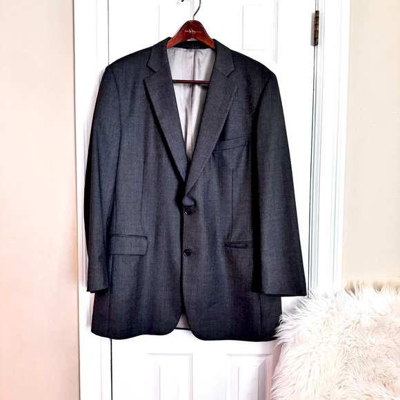 Paul Stuart Stuart III Wool Blazer Sport Coat Suit Jacket 44 L Gray